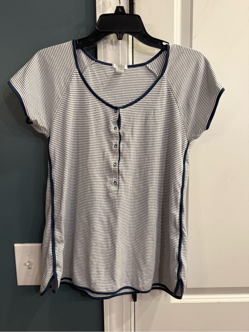 Lake Short Sleeve Striped Pajama Top